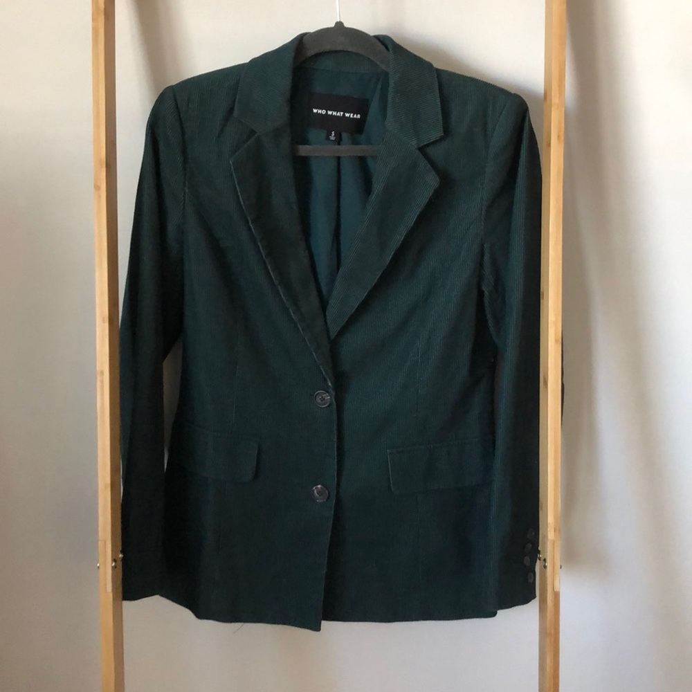 Emerald green corduroy Who What Wear Blazer